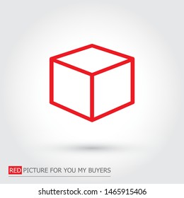 Vector icon cube 10 EPS . Lorem Ipsum Illustration design