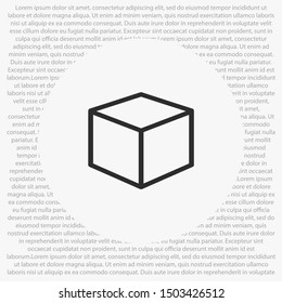 Vector icon cube 10 EPS . Lorem Ipsum Illustration design