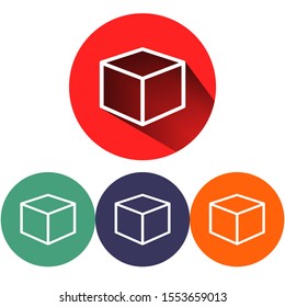 Vector icon cube 10 EPS . Lorem Ipsum Illustration design