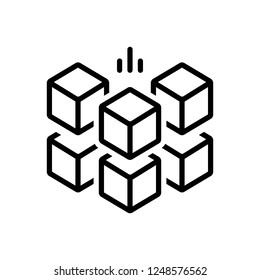 Vector icon for cubed
