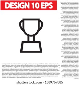 Vector icon cup 10 EPS . Lorem Ipsum Illustration design