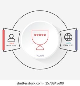Vector icon cup 10 EPS . Lorem Ipsum Illustration design
