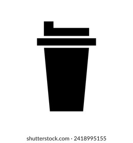 Icono vector de taza de café. Plantilla de logotipo de taza de papel