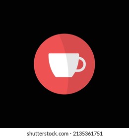 Vector icon cup of coffee.flat design