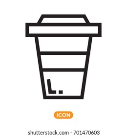 Vector Icon of Cup. Drink Symbol

