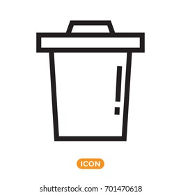 Vector Icon of Cup. Drink Symbol
