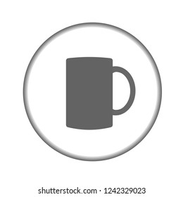Vector icon cup in grey color. Eps 10