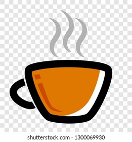 Vector Icon, a Cup of Hot Drink isolated on white
