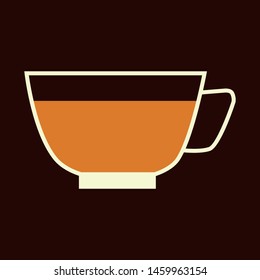 Vector icon of a cup of tea