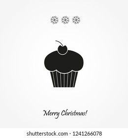 Vector icon cupcake