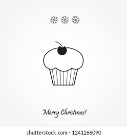 Vector icon cupcake