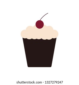 Vector icon cupcake. Eps 10