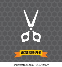 Vector Icon of Cut on Dark Gray Background. Eps.10.