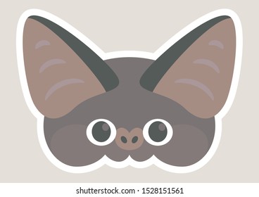 Vector icon of cute bat. 