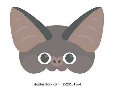 Vector icon of cute bat. 