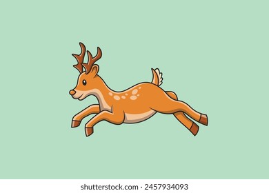 vector icon cute cartoon deer