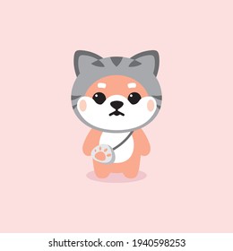 Vector icon of cute colored stuffed animal