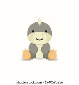 Vector icon of cute colored stuffed animal