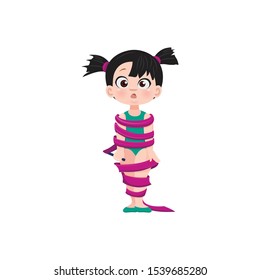 vector icon of cute funny gymnast