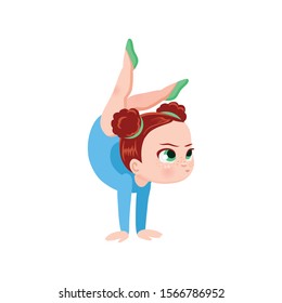vector icon of cute funny gymnast