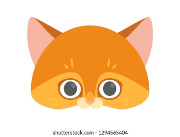 Vector Icon Cute Ginger Cat Animal Stock Vector (Royalty Free) 1294565404