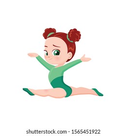 vector icon of a cute gymnast