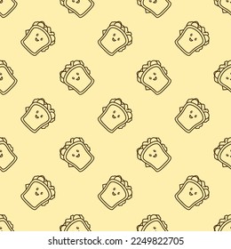 vector icon of cute pattern line doodle fast food sandwich