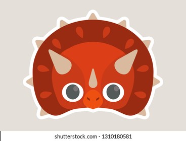 cute red dinosaur