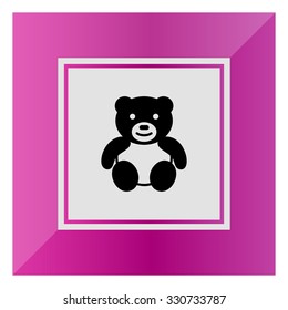 Vector icon of cute teddy bear toy