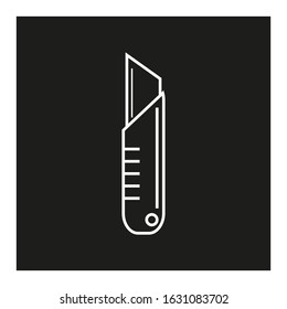 vector icon, cutter to cut cardboard