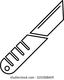 vector icon, cutter to cut cardboard trendy style illustration on white background .