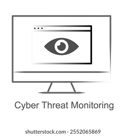 Ícone de vetor para sistemas de ciberdefesa. Inclui uma blindagem e linhas digitais para simbolizar a proteção da rede.