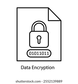 Vector icon for cybersecurity encryption. Depicts secure digital locks and technology to prevent unauthorized access.

