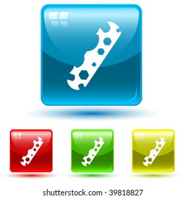 vector icon of cycle spanner