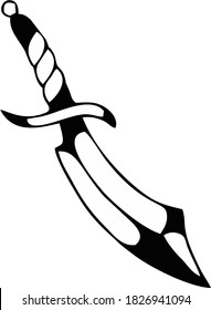 Vector icon of a dagger