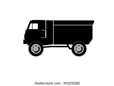 Vector icon of Dakar racing truck