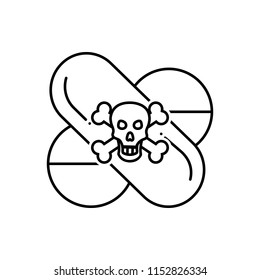 Vector icon for  dangerous drug