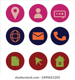 Vector icon with dark colors Illustration