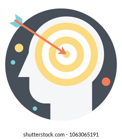 
Vector icon of a dart being hit on target, symbolising users target 
