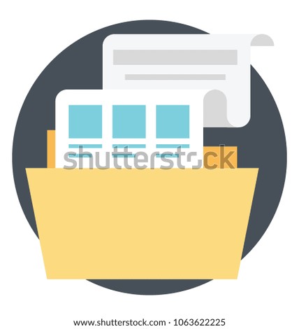 
Vector icon of data folder
