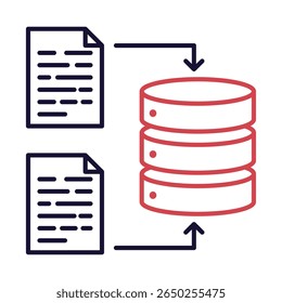 Vector icon of Data Integrity – Scales Representing Consistency and Accuracy in AI Data.Outline illustration..