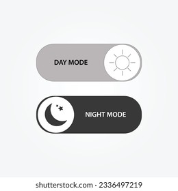 Vector icon of  day night switch. Mobile app interface design concept. Dark mode switch icon. Day and night mode gadget application. Light and dark icon. Vector, illustration.