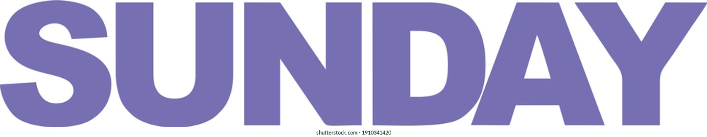 Vector icon of the day of the week Sunday