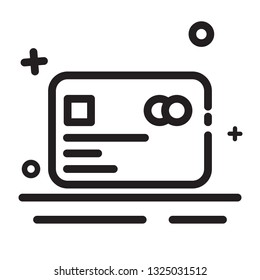 Vector icon. Debit Card, Credit Card Icon. Modern outline icons for any purposes