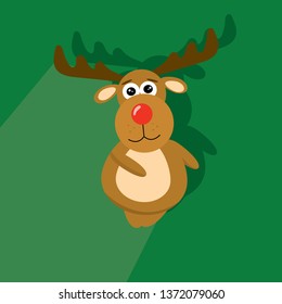 vector icon with a deer