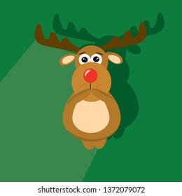 vector icon with a deer
