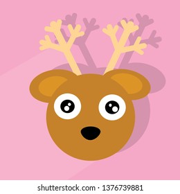 vector icon with a deer
