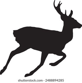 Vector Icon deer sign. Image deer symbol sticker.