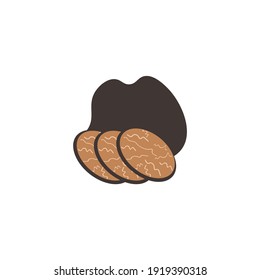 vector icon, delicious black truffle