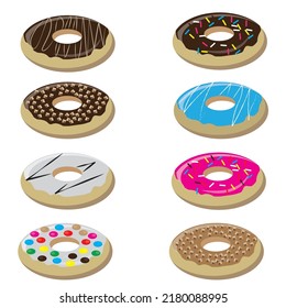 vector icon delicious colorful sweet donut